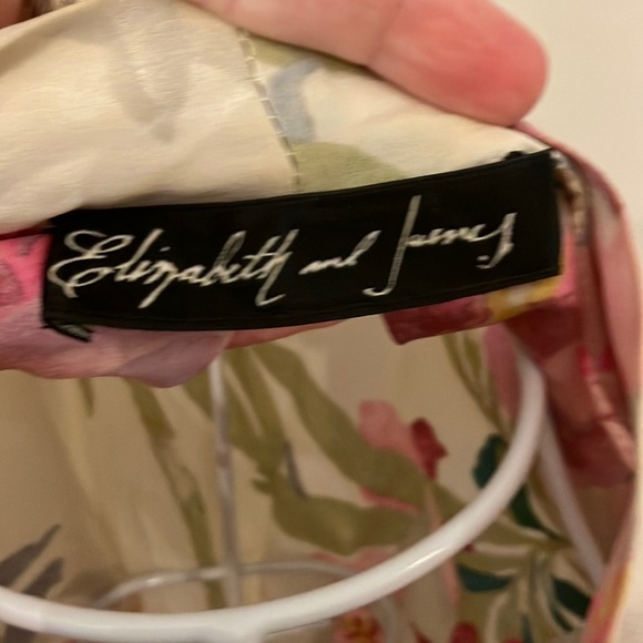 Elizabeth and James Silk Multicolor Mixed Pattern Floral Sleeveless Blouse Sz M - Picture 3 of 10